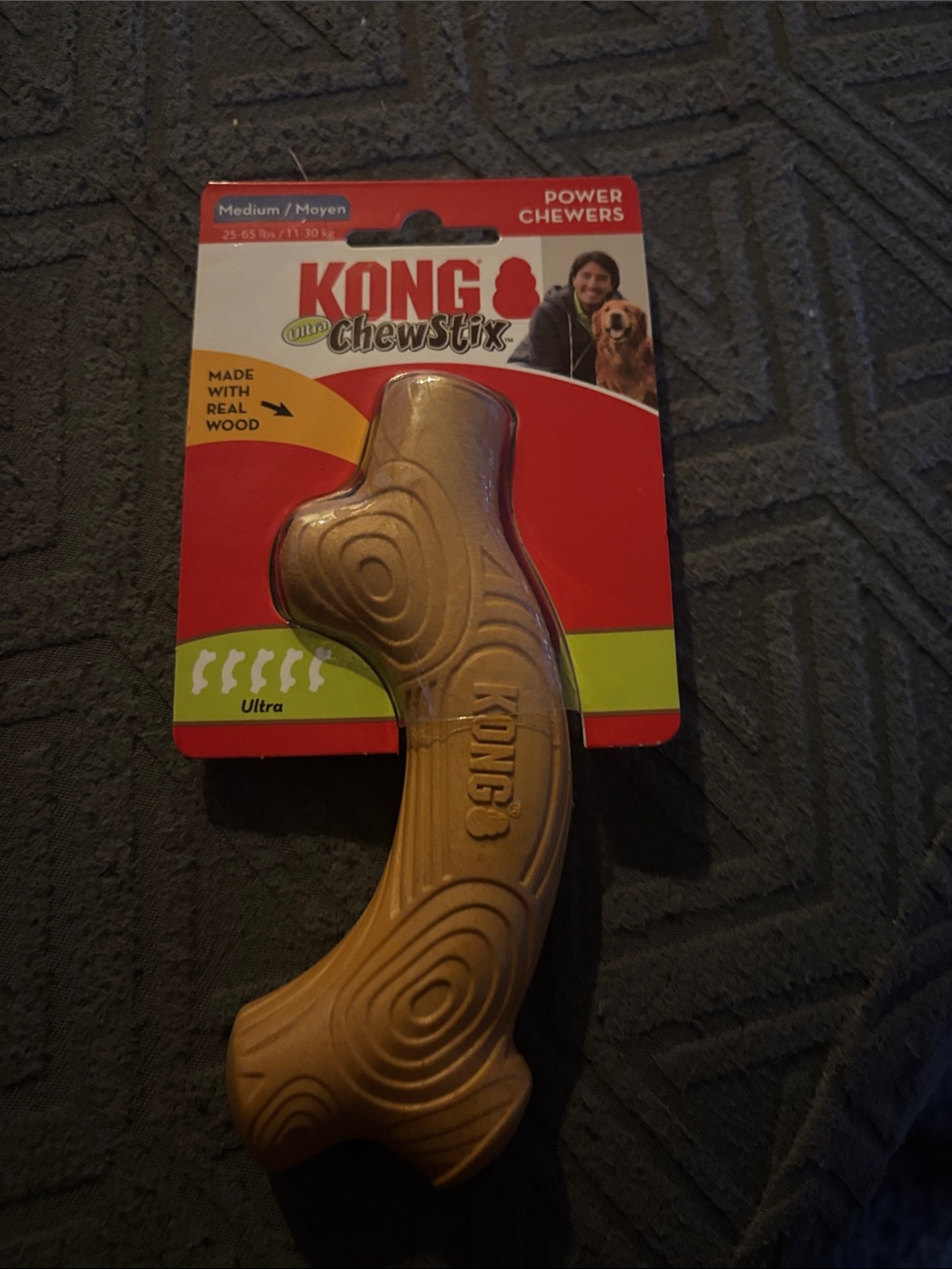 Kong ChewStix Durable Dog Chew Toy - Brown